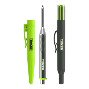 TRACER Pro Series Aluminium Tiefloch Bleistift + 6 Ersatzminen Set