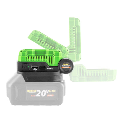 Procraft LL20bb Akku LED Strahler 20 V 500 lm 1x Akku 2 0 Ah ohne Ladegeraet 4 - toolbrothers