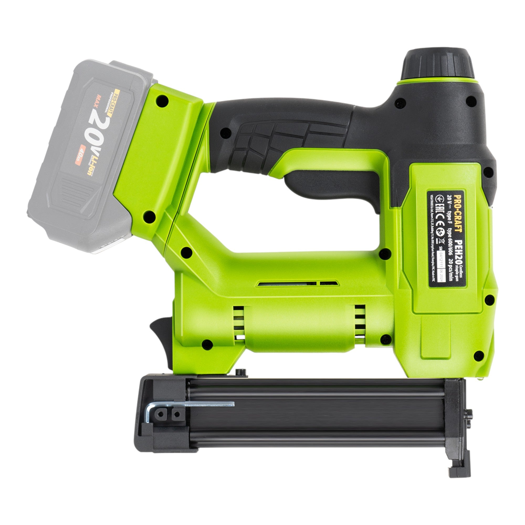 Procraft PEH20 Akku Tacker 20 V 15 32 mm 1x Akku 2 0 Ah Ladegeraet 4 - toolbrothers