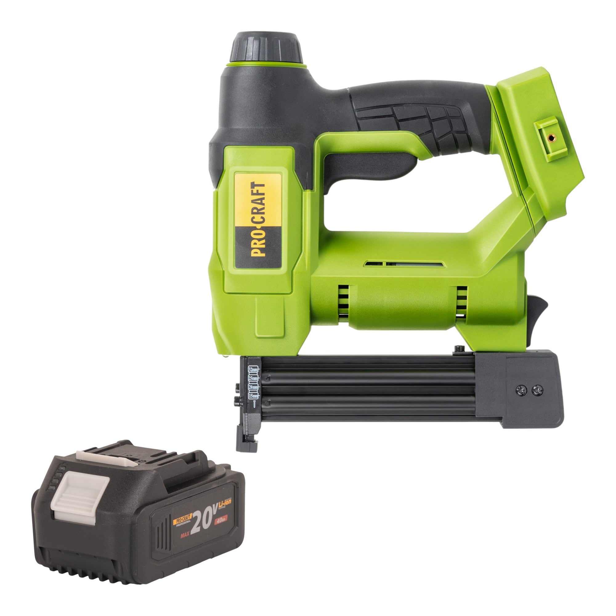 Procraft PEH20 Akku Tacker 20 V 15 32 mm 1x Akku 4 0 Ah ohne Ladegeraet 0 - toolbrothers