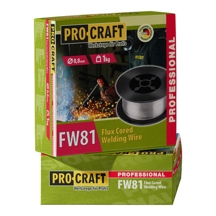 Procraft 5x FW81 Fuelldraht Schweissdraht FLUX 0 8 mm 1 0 kg 2 - toolbrothers