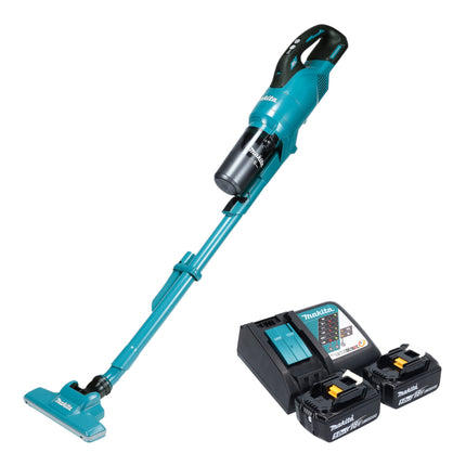 Makita DCL 286 FRT2 Akku Staubsauger 18 V 0 25 l Brushless 2x Akku 5 0 Ah Ladegeraet 0 - toolbrothers