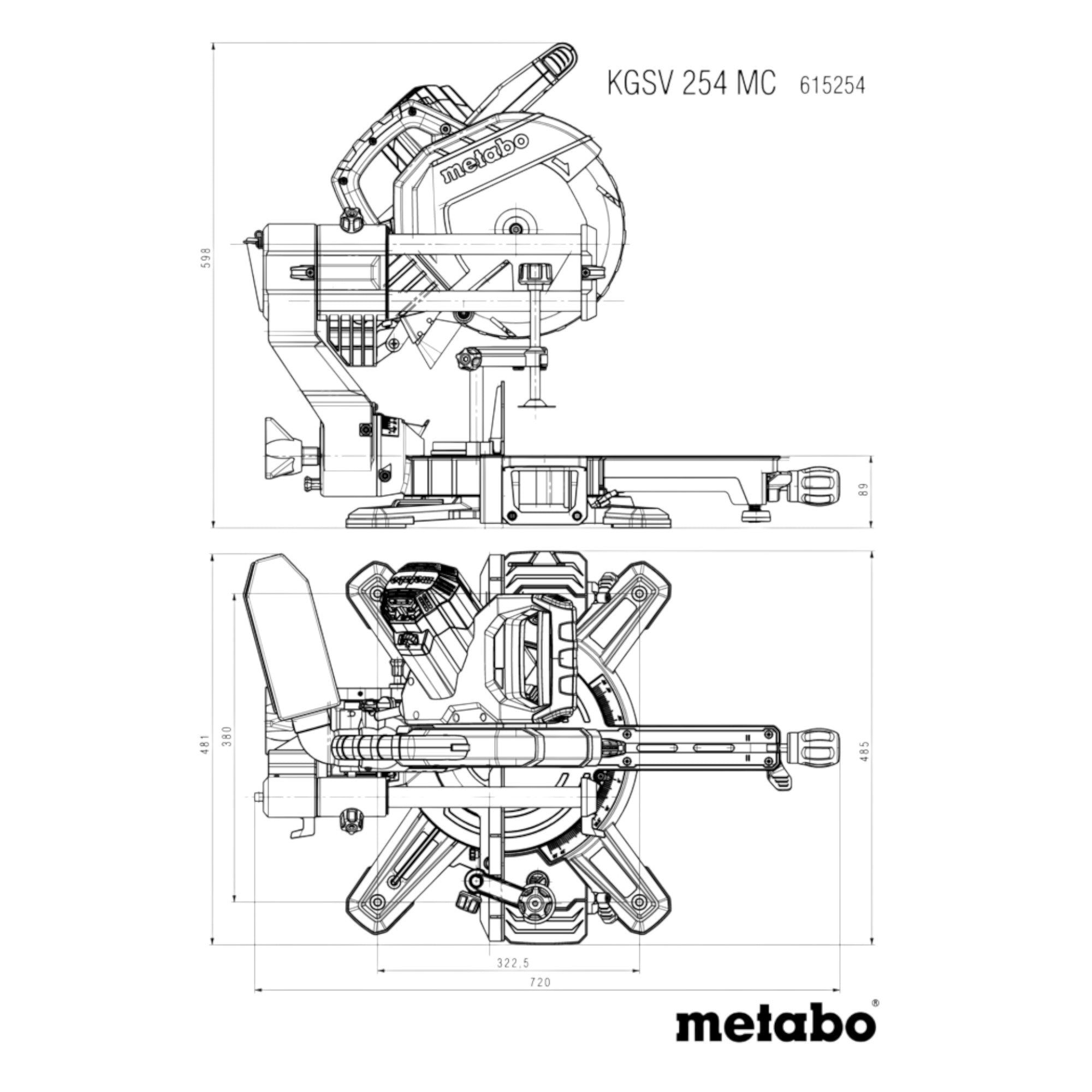 Metabo KGSV 254 MC Kappsaege 1800 Watt 254 mm 615254000  4 - toolbrothers