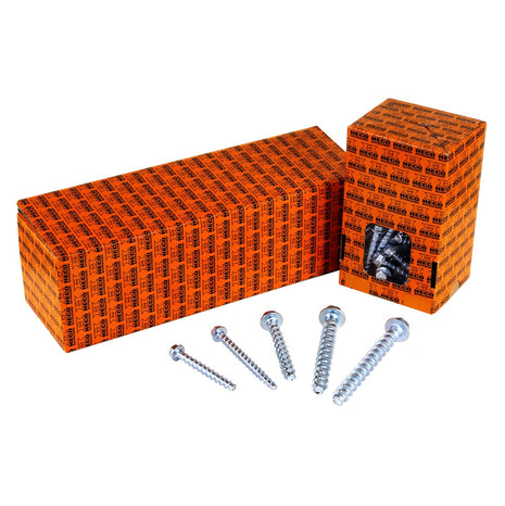 HECO MULTI-MONTI-plus SS Betonschraube 7,5 x 60 mm 100 Stk. SW 10 Sechskantkopf verzinkt A2K ( 2x 48393 ) - Toolbrothers