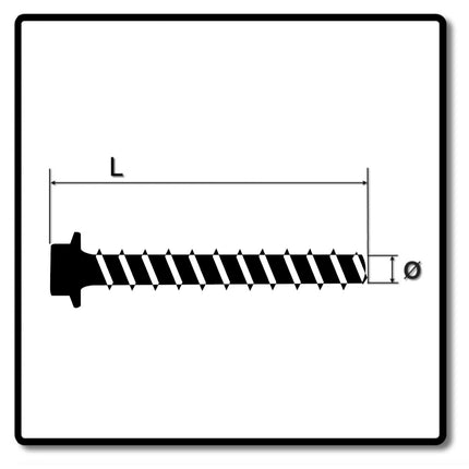 HECO MULTI-MONTI-plus SS Betonschraube 7,5 x 60 mm 100 Stk. SW 10 Sechskantkopf verzinkt A2K ( 2x 48393 ) - Toolbrothers