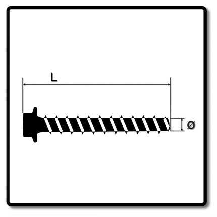 HECO MULTI-MONTI-plus SS Betonschraube 10 x 70 mm 75 Stk. SW 13 Sechskantkopf verzinkt A2K ( 3x 48401 ) - Toolbrothers