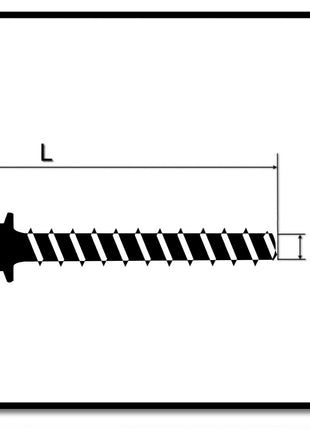 HECO MULTI-MONTI-plus SS Betonschraube 10 x 100 mm 75 Stk. SW 13 Sechskantkopf verzinkt A2K ( 3x 48453 ) - Toolbrothers