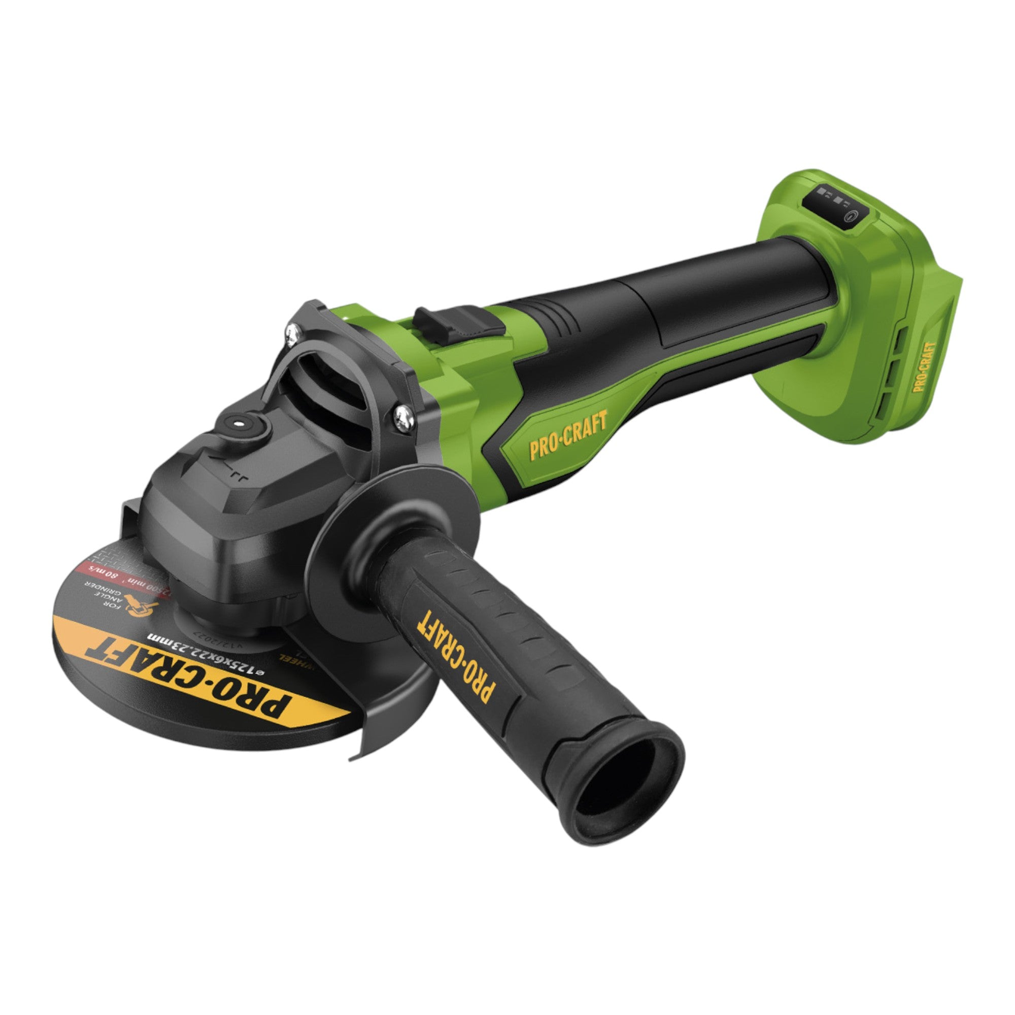 Procraft PGA22 BB Akku Winkelschleifer 20 V 125 mm Brushless 1x Akku 4 0 Ah ohne Ladegeraet 1 - toolbrothers