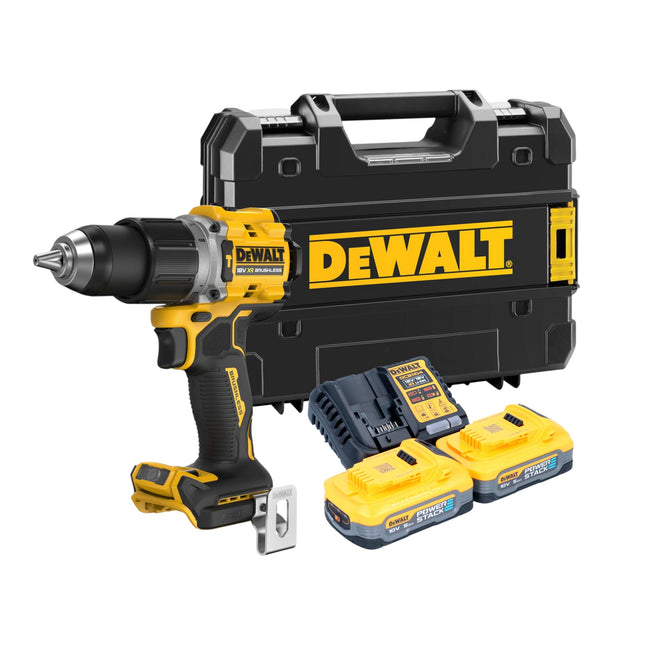 DeWalt DCD 805 H2T Akku Schlagbohrschrauber 18 V 90 Nm Brushless 2x Powerstack Akku 5 0 Ah Ladegeraet TSTAK 0 - toolbrothers