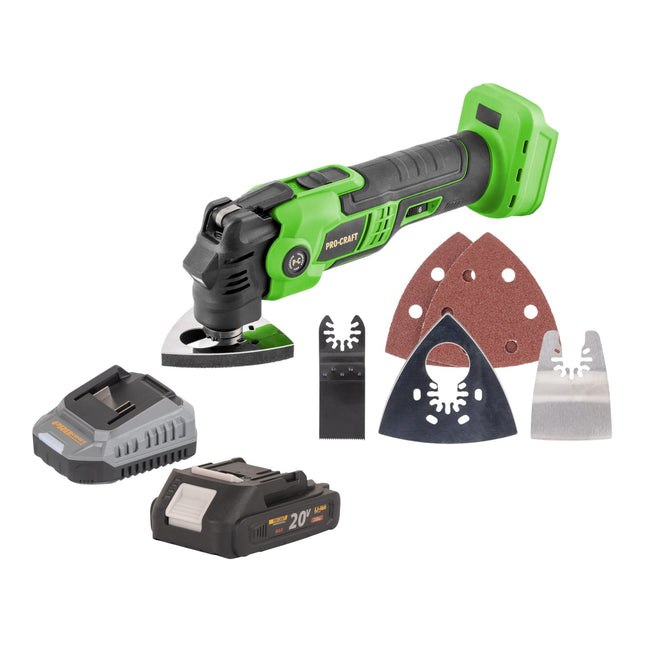 Procraft PMT22bb Akku Multifunktionswerkzeug 20 V Brushless 1x Akku 2 0 Ah Ladegeraet 0 - toolbrothers