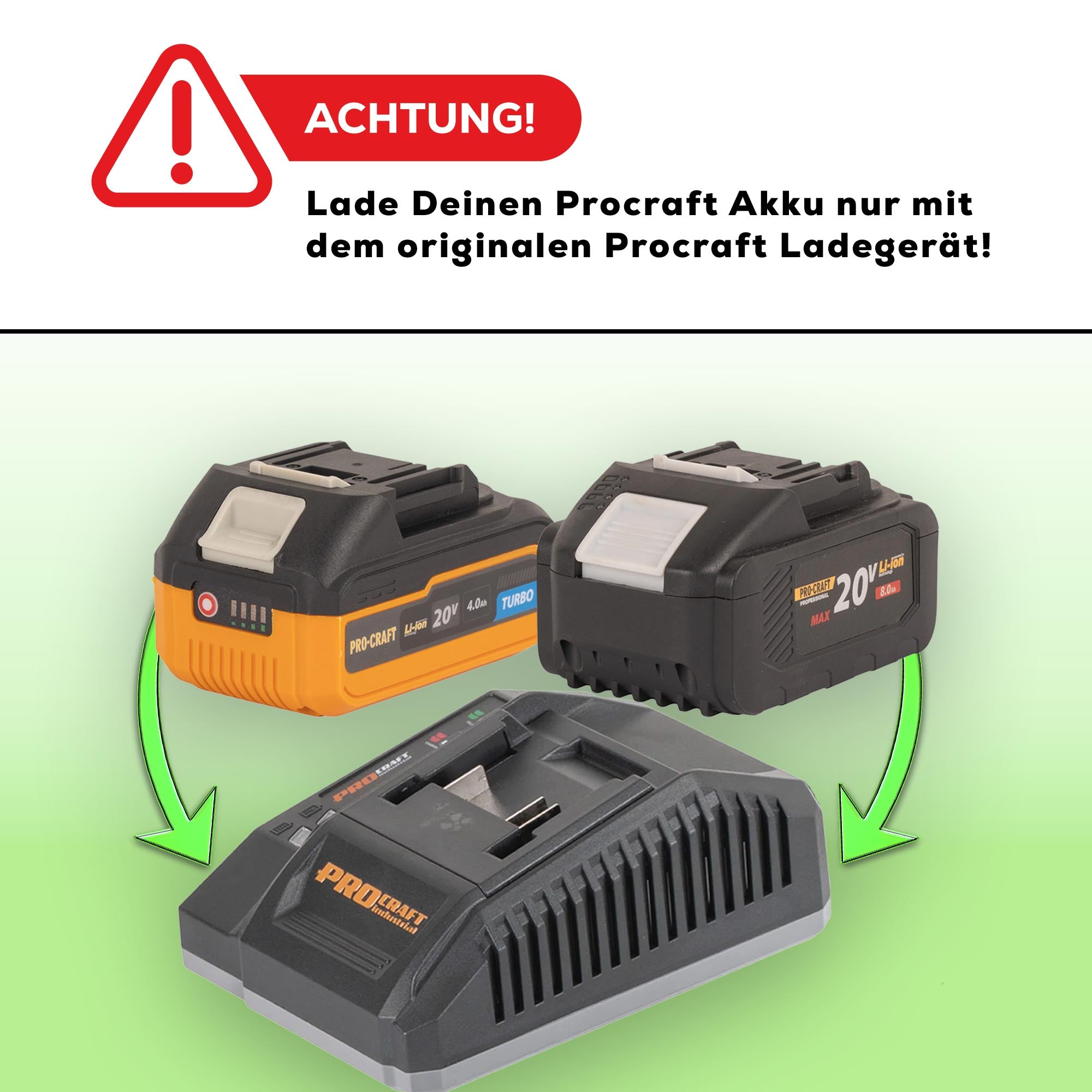 Procraft 20 2 Doppel Ladegeraet 20 V fuer Li Ion Akkus 2 A 4 - toolbrothers