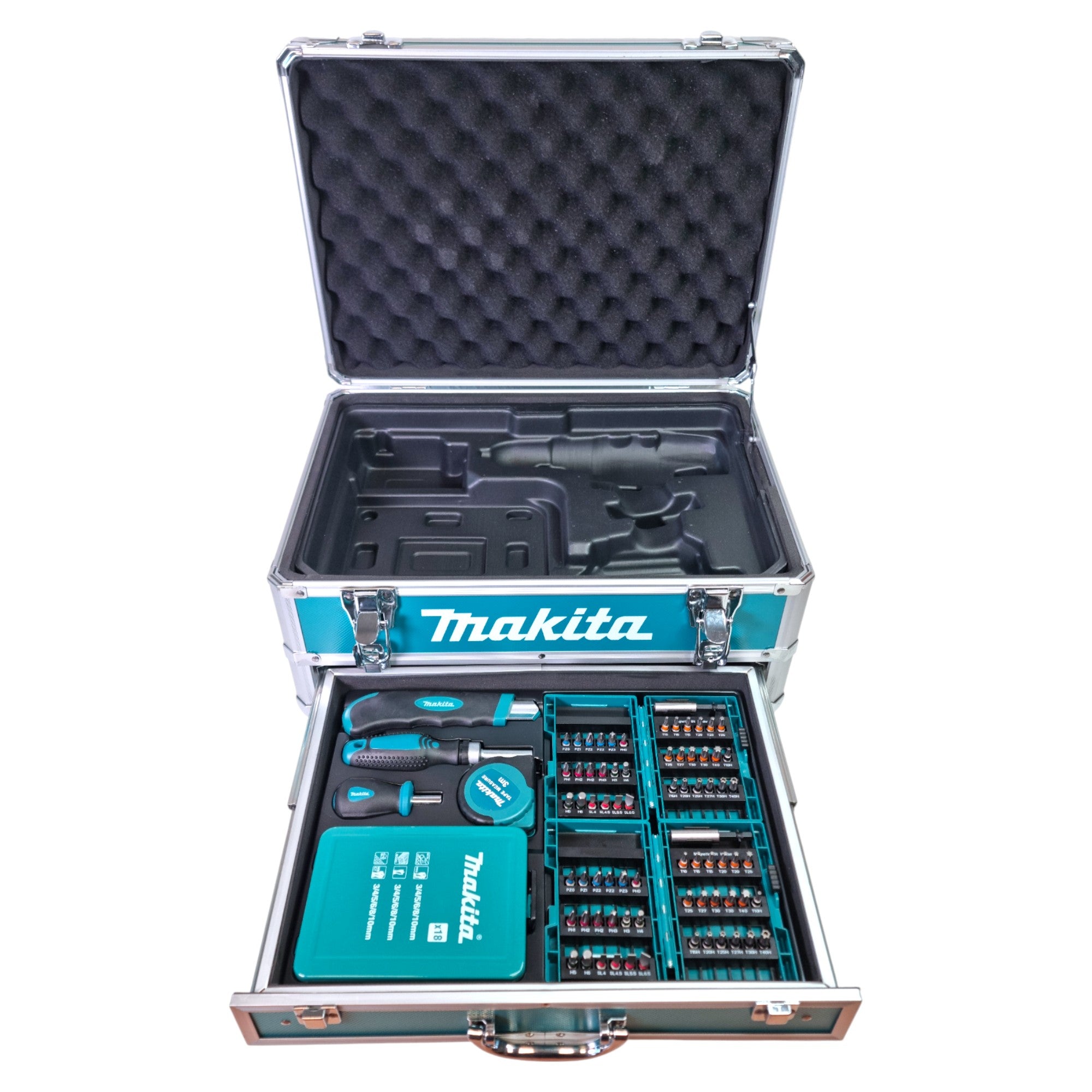 Makita DHP 487 SF1X9 Akku Schlagbohrschrauber 18 V 40 Nm Brushless 1x Akku 3 0 Ah Ladegeraet 96 tlg Zubehoer Set Koffer 2 - toolbrothers