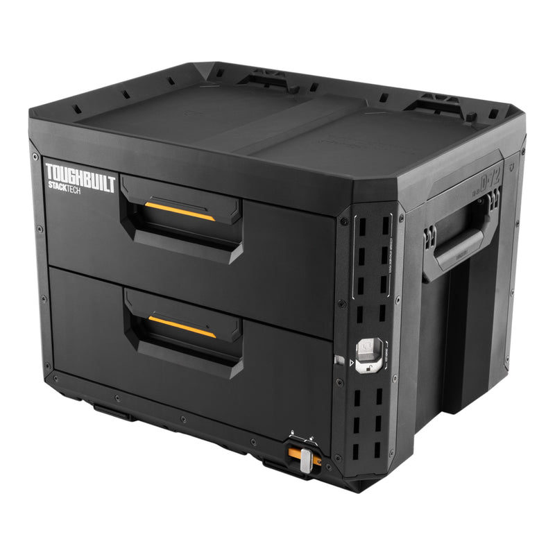 Toughbuilt STACKTECK Werkzeug Box abschliessbar mit 2 Schubladen 533 x 406 x 395 mm TB B1 D 72  0 - toolbrothers
