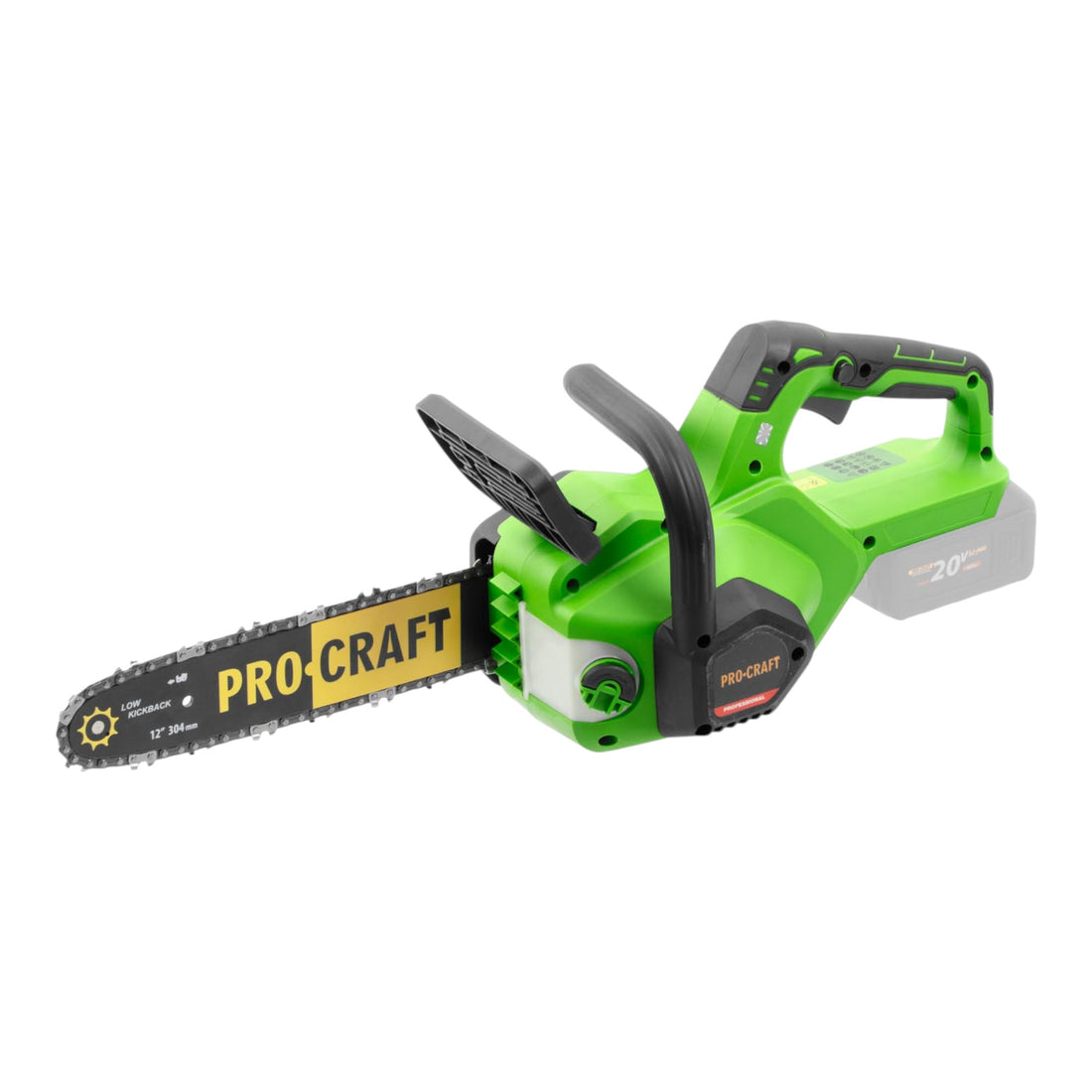 Procraft PKA38 Akku Kettensäge 20 V 304 mm Brushless + 1x Akku 4,0 Ah + Ladegerät