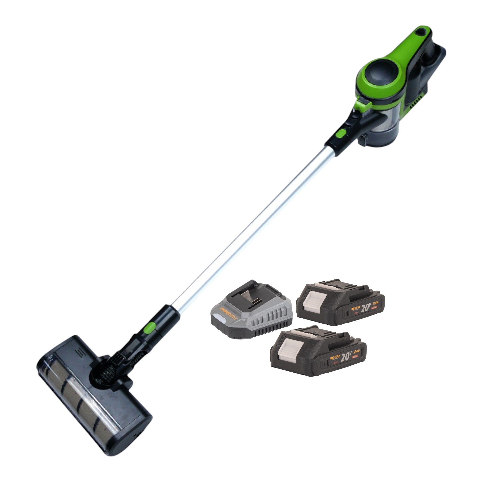 Procraft VP30 Akku Stielstaubsauger 20 V 0 8 l Brushless 2x Akku 2 0 Ah Ladegeraet 0 - toolbrothers