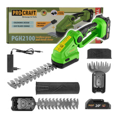 Procraft PGH2100 Akku Gras und Strauchschere 20 V 1x Akku 2 0 Ah Ladegeraet  0 - toolbrothers