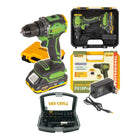 Procraft PA18Pro Akku Bohrschrauber 20 V 30 Nm Brushless 1x Akku 1 5 Ah Ladegeraet 32 tlg Bit Set Koffer 0 - toolbrothers