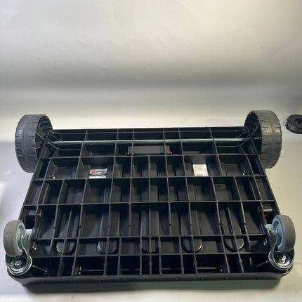 Qbrick System ONE Transport Platform stapelbar 745 x 510 x 180 mm mit Schwenkraedern aus Metall und Bremse Gebraucht 1 - toolbrothers