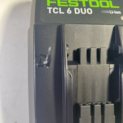 Festool TCL 6 DUO Doppel Schnellladegeraet 10 8 V 18 V 2x 6 A 577017 Leicht Gebraucht 2 - toolbrothers