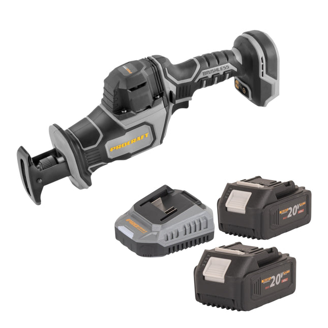 Procraft Industrial RS20Abb Recipro Saebelsaege 20 V Brushless 2x Akku 4 0 Ah Ladegeraet 0 - toolbrothers