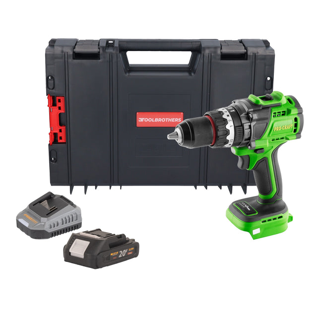 Procraft PA18ProBL BB Akku Schlagbohrschrauber 20 V 180 Nm Brushless 1x Akku 2 0 Ah Ladegeraet RHINO Toolcase 0 - toolbrothers