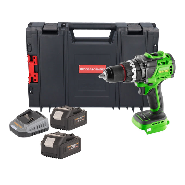 Procraft PA18ProBL BB Akku Schlagbohrschrauber 20 V 180 Nm Brushless 2x Akku 4 0 Ah Ladegeraet RHINO Toolcase 0 - toolbrothers