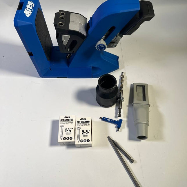 KREG Pocket Hole Jig 720 PRO Taschenloch Bohrschablone KPHJ720PRO INT Basis Station Stufenbohrer Bit Schrauben Leicht Gebraucht 0 - toolbrothers