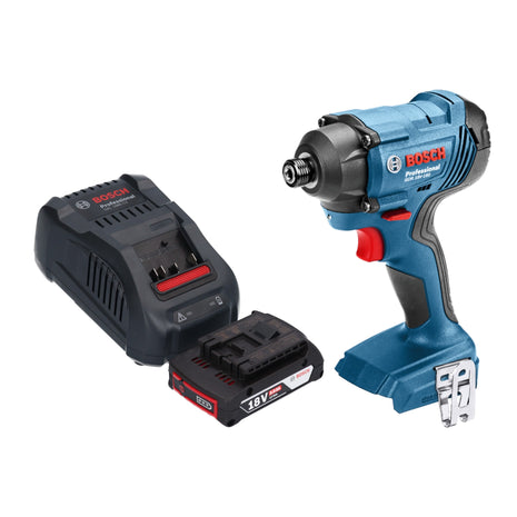 Bosch GDR 18 V-160 Avvitatore ad impulsi a batteria 18 V 1/4" + 1x Batteria GBA 2,0 Ah + Caricabatterie Bosch GAL 1880 CV