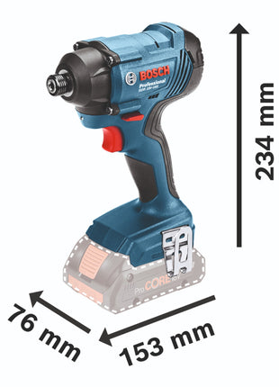 Bosch GDR 18V-160 Professional Akku Drehschlagschrauber 18 V 160 Nm 1/4" + 2x Akku 5,0 Ah + Ladegerät