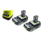 RYOBI RC18120 225C Schnell Ladegeraet 18 Volt ONE 2x Akku 18 V 2 5 Ah 0 - toolbrothers