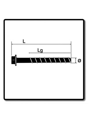 Fischer ULTRACUT FBS II Betonschraube 10x100 mm 300 Stk. ( 3x 548743 ) Sechskantkopf SW15 Unterlegscheibe galvanisiert verzinkt - Toolbrothers