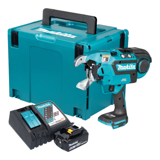 Makita DTR 181 RT1J Akku Bewehrungsverbinder 18 V 0 8 mm Brushless 1x Akku 5 0 Ah Ladegeraet Makpac 0 - toolbrothers