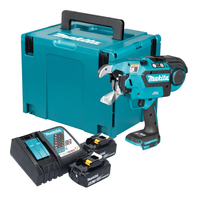 Makita DTR 181 RGJ Akku Bewehrungsverbinder 18 V 0 8 mm Brushless 2x Akku 6 0 Ah Ladegeraet Makpac 0 - toolbrothers