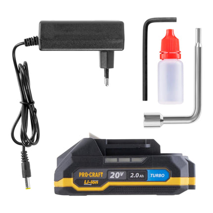 Procraft ES28Li Akku Astschere 20 V Brushless Teleskop Verlaengerung Aufsatz 1x Akku 2 0 Ah Ladegeraet Koffer 4 - toolbrothers