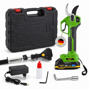 Procraft ES32Li Akku Astschere 20 V Brushless + Teleskop Verlängerung Aufsatz + 1x Akku 2,0 Ah + Ladegerät + Koffer