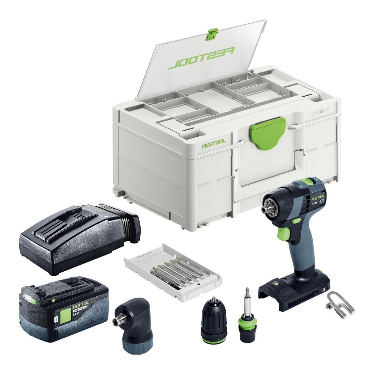 Festool TXS 18-Basic-Set Akku Bohrschrauber 18 V 40 Nm Brushless + 1x Akku 5,0 Ah + Ladegerät + Systainer
