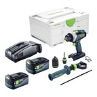 Festool TDC 18 4 I Basic Akku Bohrschrauber 18 V 75 Nm Brushless 2x Akku 5 0 Ah Schnellladegeraet Systainer 0 - toolbrothers