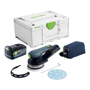 Festool ETSC 2 125-Basic Akku Exzenterschleifer 18 V 125 mm Brushless + 1x Akku 5,0 Ah + Systainer - ohne Ladegerät