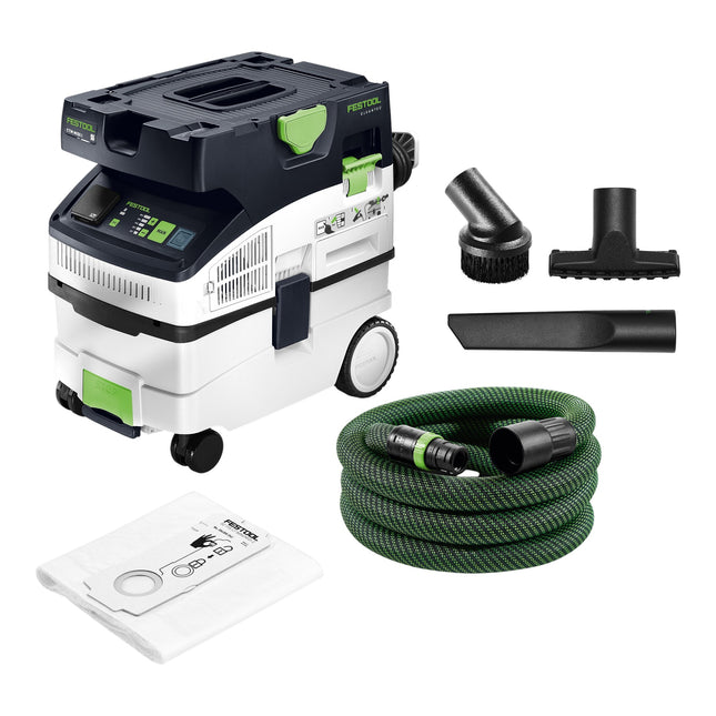 Festool CTM MIDI I CLEANTEC Absaugmobil 1200 Watt 15 l Staubkl M D 27 D 36 D RS Duesen Reinigungsset 0 - toolbrothers