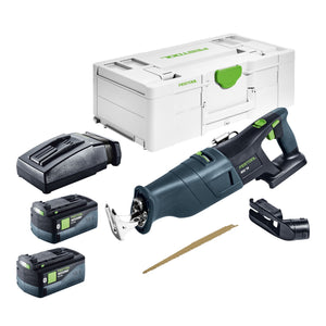 Festool RSC 18 EB-Basic Akku Säbelsäge 18 V Brushless + 2x Akku 5,0 Ah + Ladegerät + Systainer