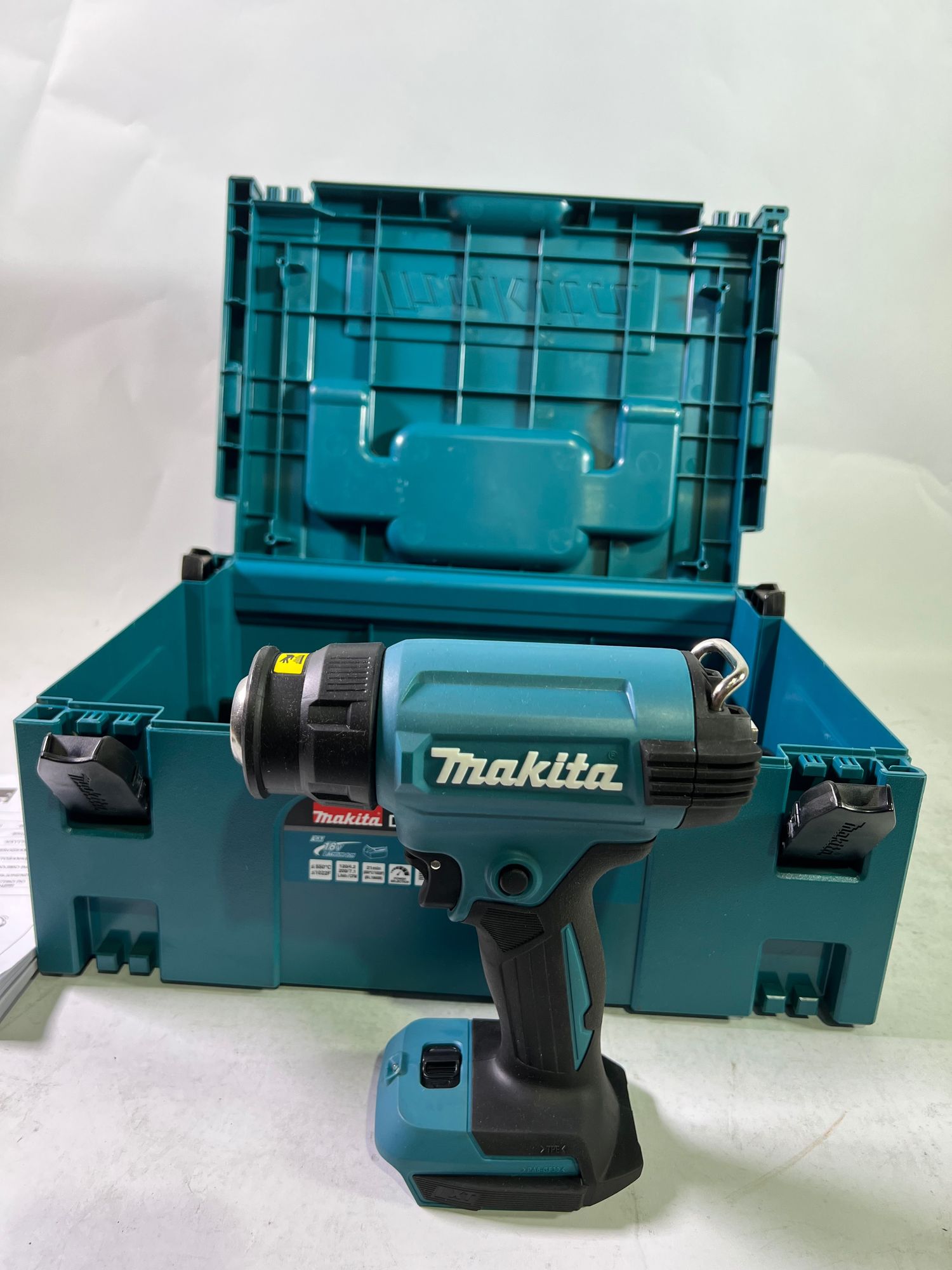Makita DHG 181 ZJ Akku Heissluftgeblaese 18 V 150 550 C Makpac ohne Akku ohne Ladegeraet Gebraucht 0 - toolbrothers