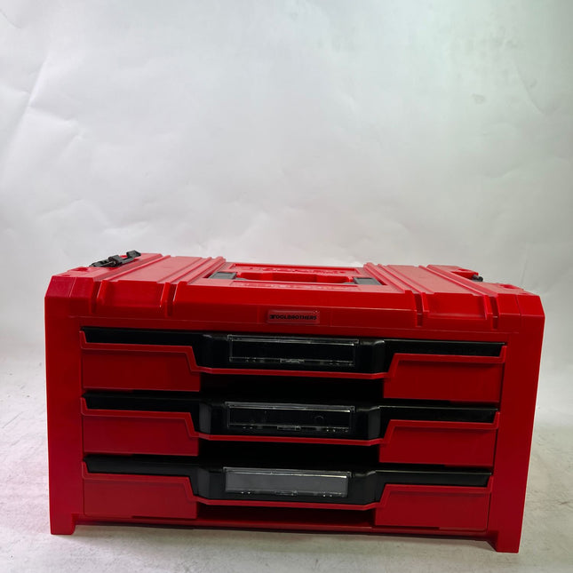 Qbrick System PRO Drawer 3 Toolbox 2 0 Expert RED ULTRA HD Werkzeugkoffer 450 x 310 x 244 mm 13 5 l stapelbar IP54 mit 3 Schubladen Gebraucht 0 - toolbrothers