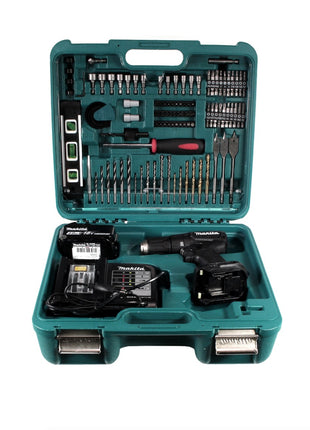 Makita DHP 483 STTK B Akku Schlagbohrschrauber 18 V 40Nm schwarz + 101tlg. Bit-Bohrer-Set + 1x 5,0Ah Akku + Ladegerät - Toolbrothers