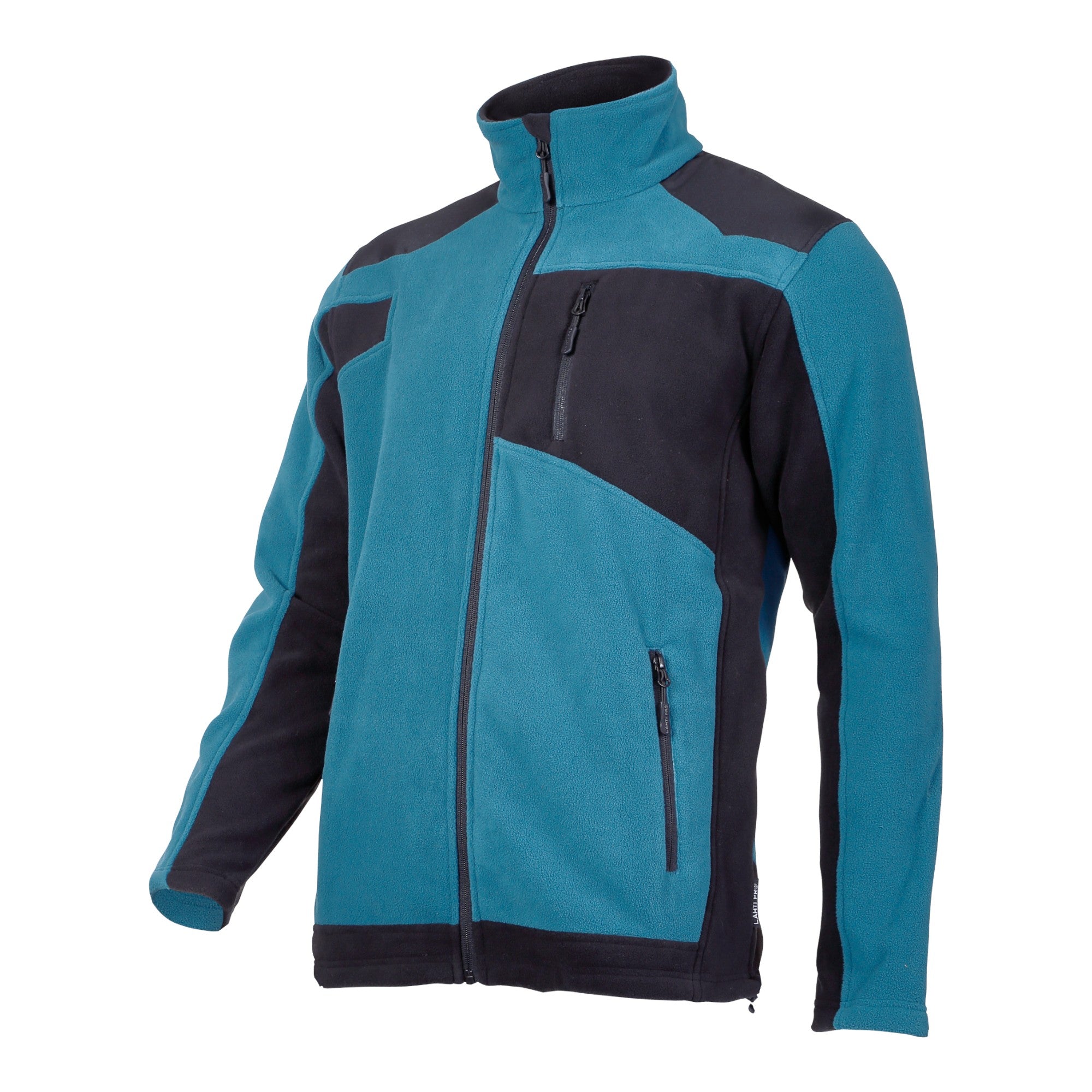 LAHTI PRO Fleecejacke mit Verstaerkung Groesse XXL L4011405 tuerkis schwarz 1 - toolbrothers