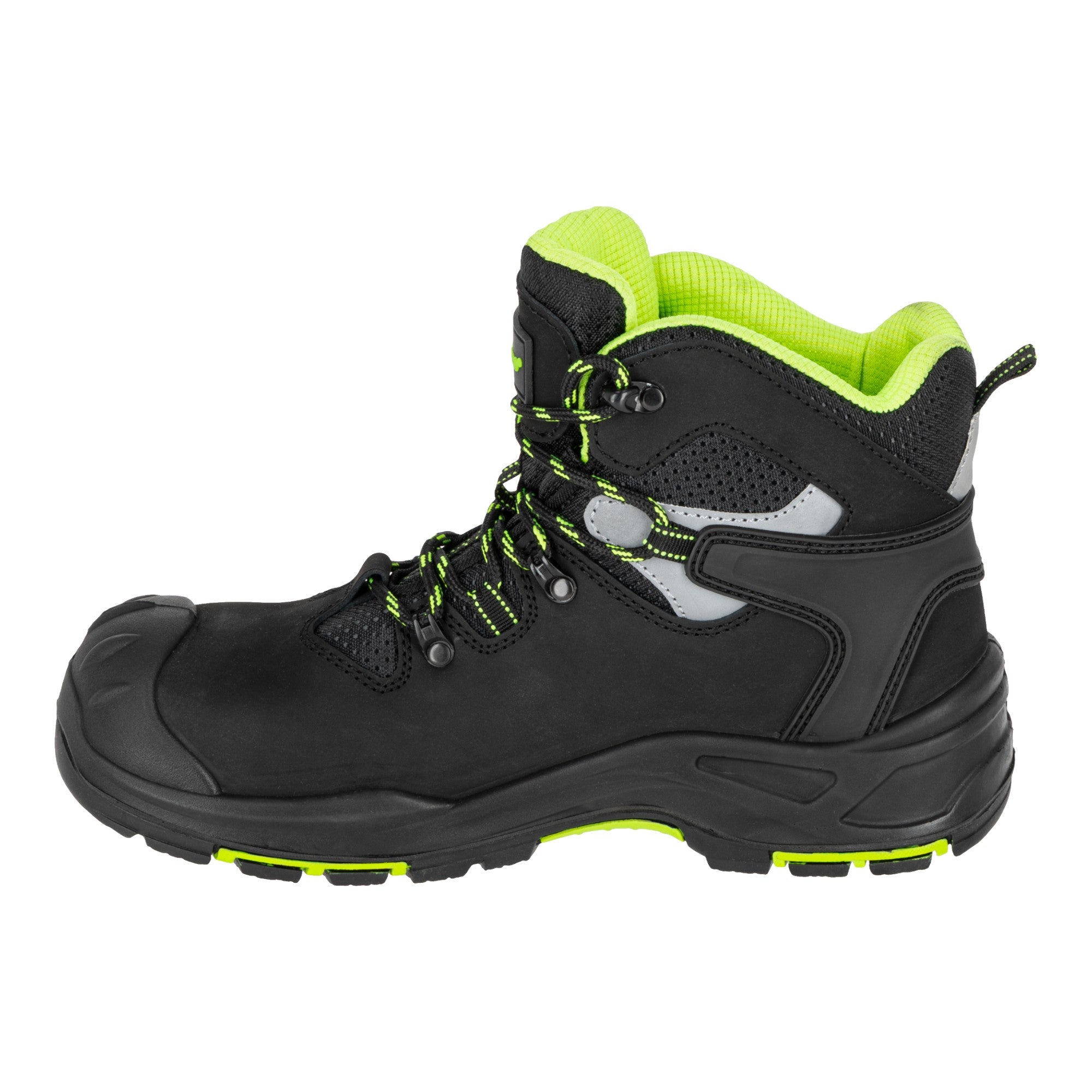 LAHTI PRO Sicherheitsstiefel Nubuk S3 FO HRO SR Groesse 43 L3013043 schwarz gruen 2 - toolbrothers