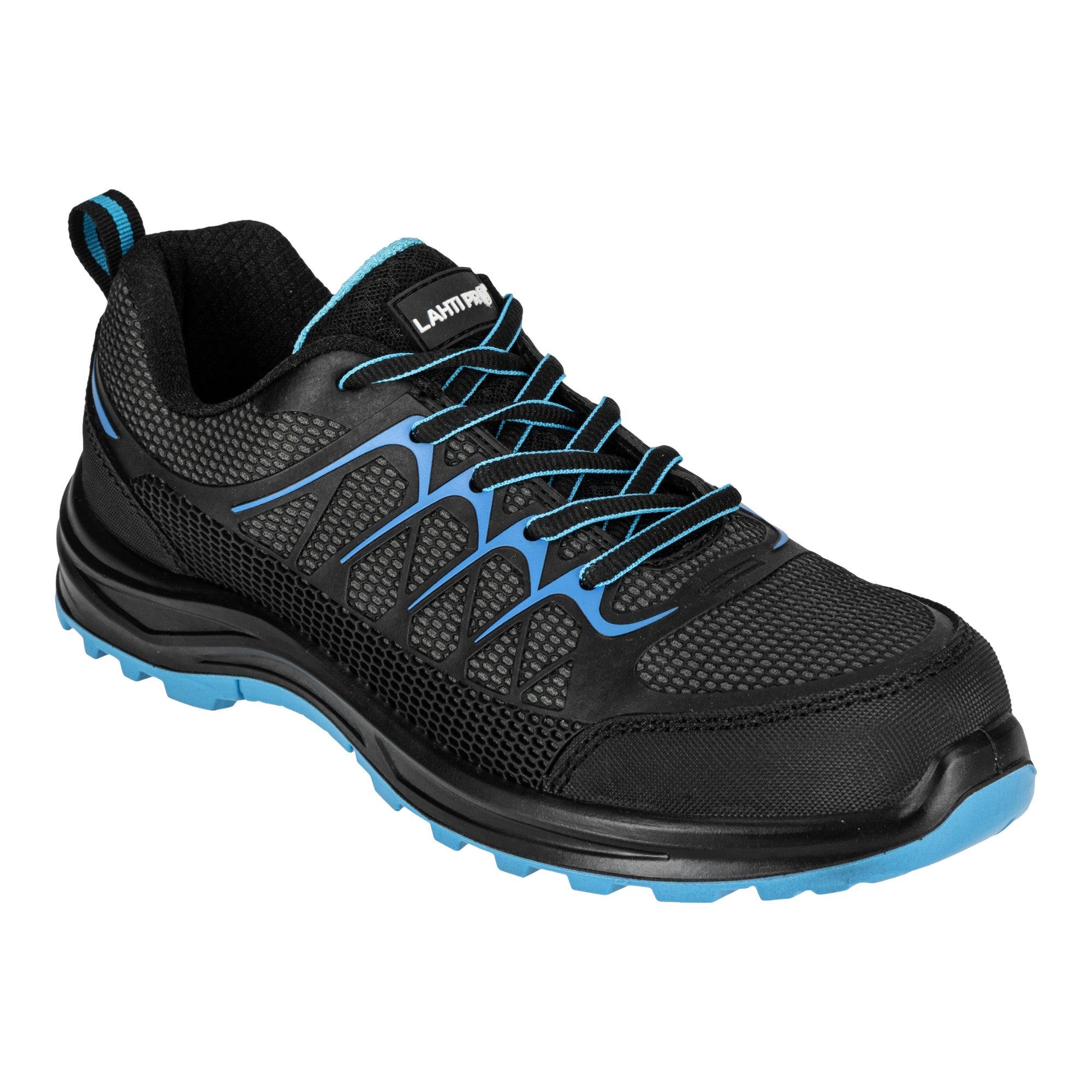 LAHTI PRO Sicherheitshalbschuh KPU Mesh S1P SRC Groesse 39 L3042239 schwarz blau 1 - toolbrothers