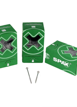 SPAX Tellerkopfschraube flach 5,0 x 107 mm 150 Stk. ( 0251010501075 ) Teilgewinde Torx T-STAR plus T20 4Cut WIROX - Toolbrothers