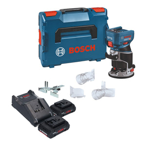 Bosch GKF 18V-8 Professional Akku Kantenfräse 18 V 8,0 mm Brushless + 2x ProCORE Akku 4,0 Ah + Ladegerät + L-Boxx