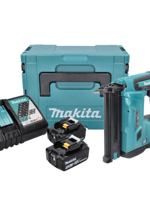 Makita DBN 500 RTJ Akku Stauchkopfnagler 18 V 15-50 mm + 2x Akku 5,0 Ah + Ladegerät + Makpac - Toolbrothers