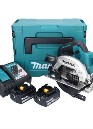 Makita DHS 661 RGJU Akku Handkreissäge 18 V 165 mm Brushless + 2x 6,0Ah Akku + Ladegerät + Makpac - Toolbrothers